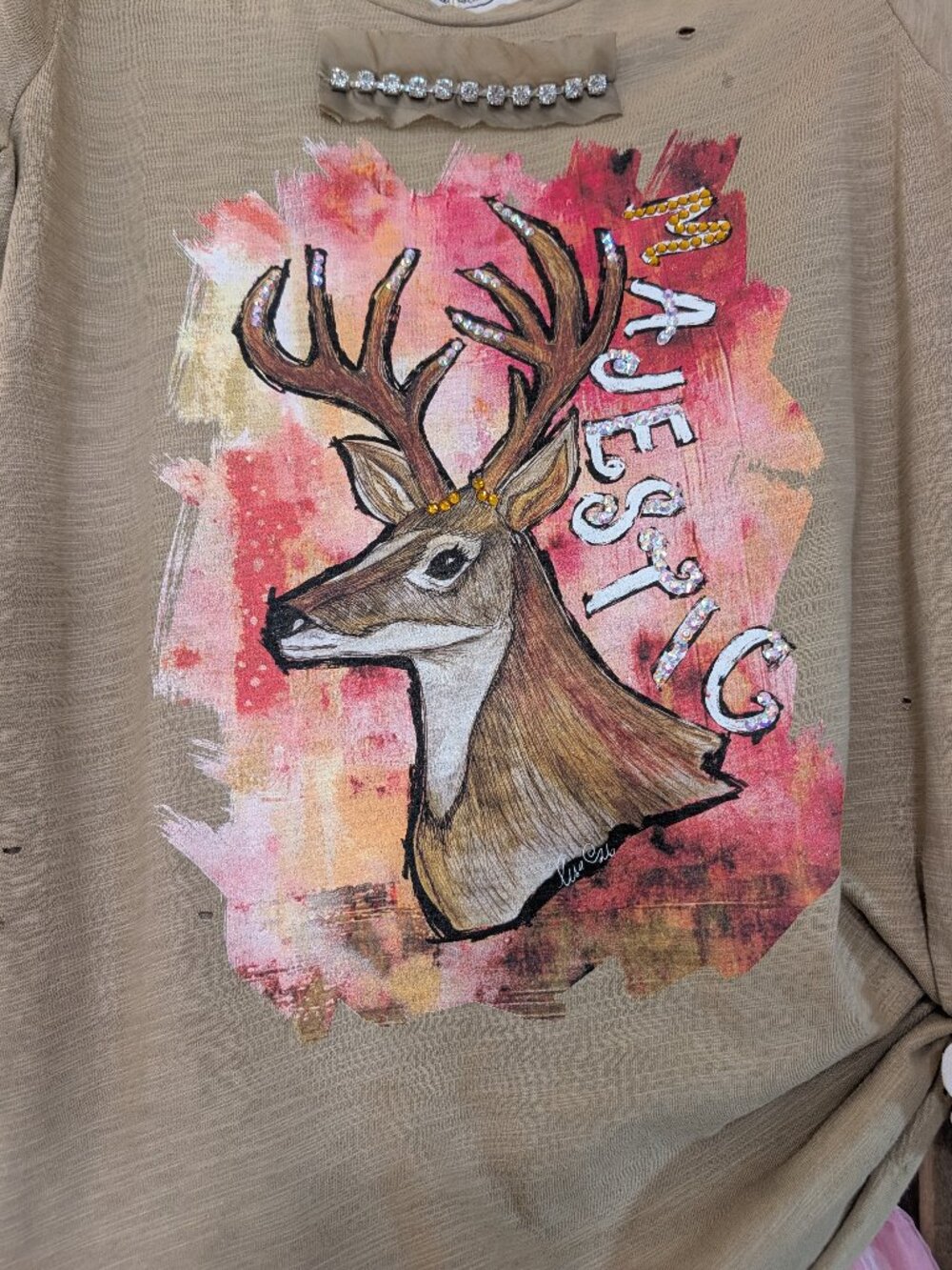 NEW!!!! A RARE BIRD MAJESTIC BUCK TEE